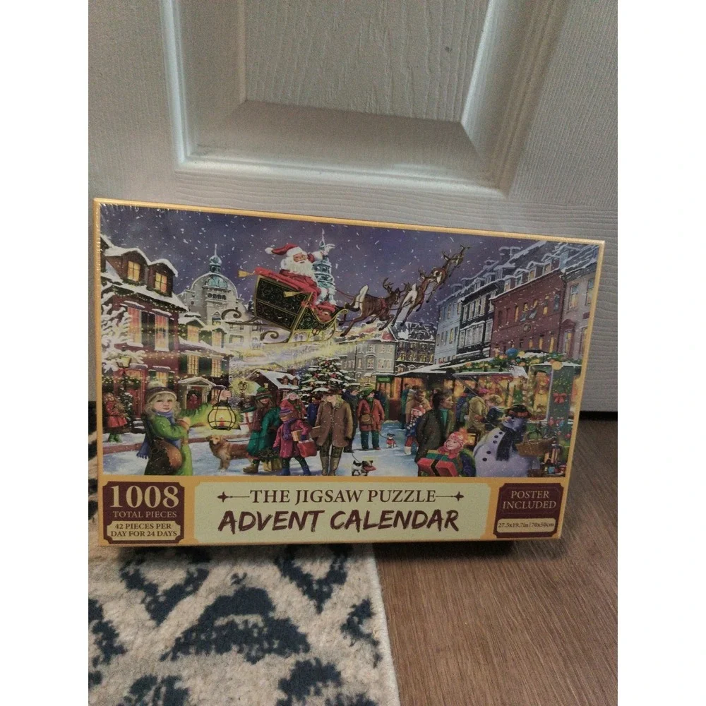 The Jigsaw Puzzle Advent Calendar Countdown 1008 Pcs Poster Included Sealed New